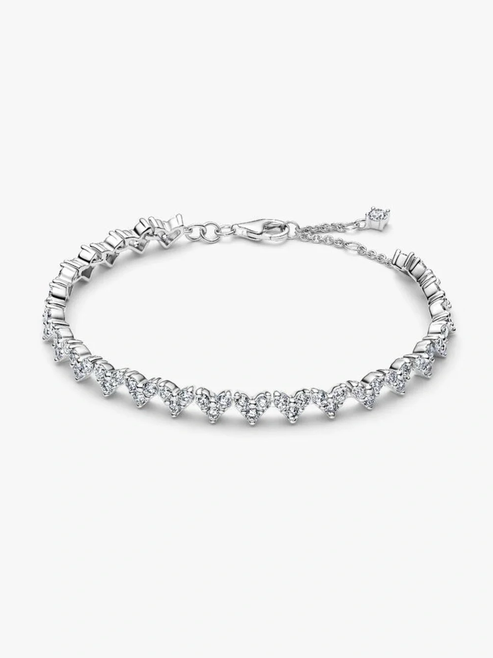 Pandora Triple Stone Heart Bracelet
